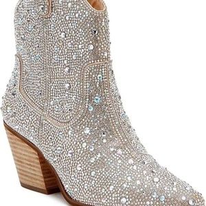 Harlow Matisse Shoes | Matisse Sparkle Boots | Color: Silver/White